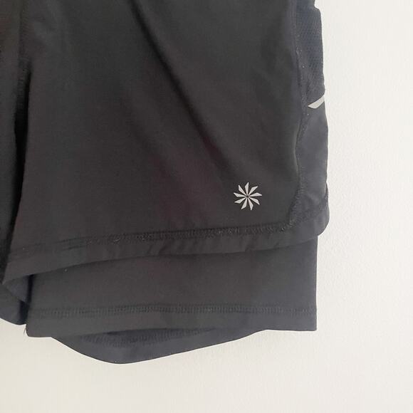 ATHLETA Ready Set Go Run 2 in 1 Compression Shorts Black XS - Picture 3 of 8